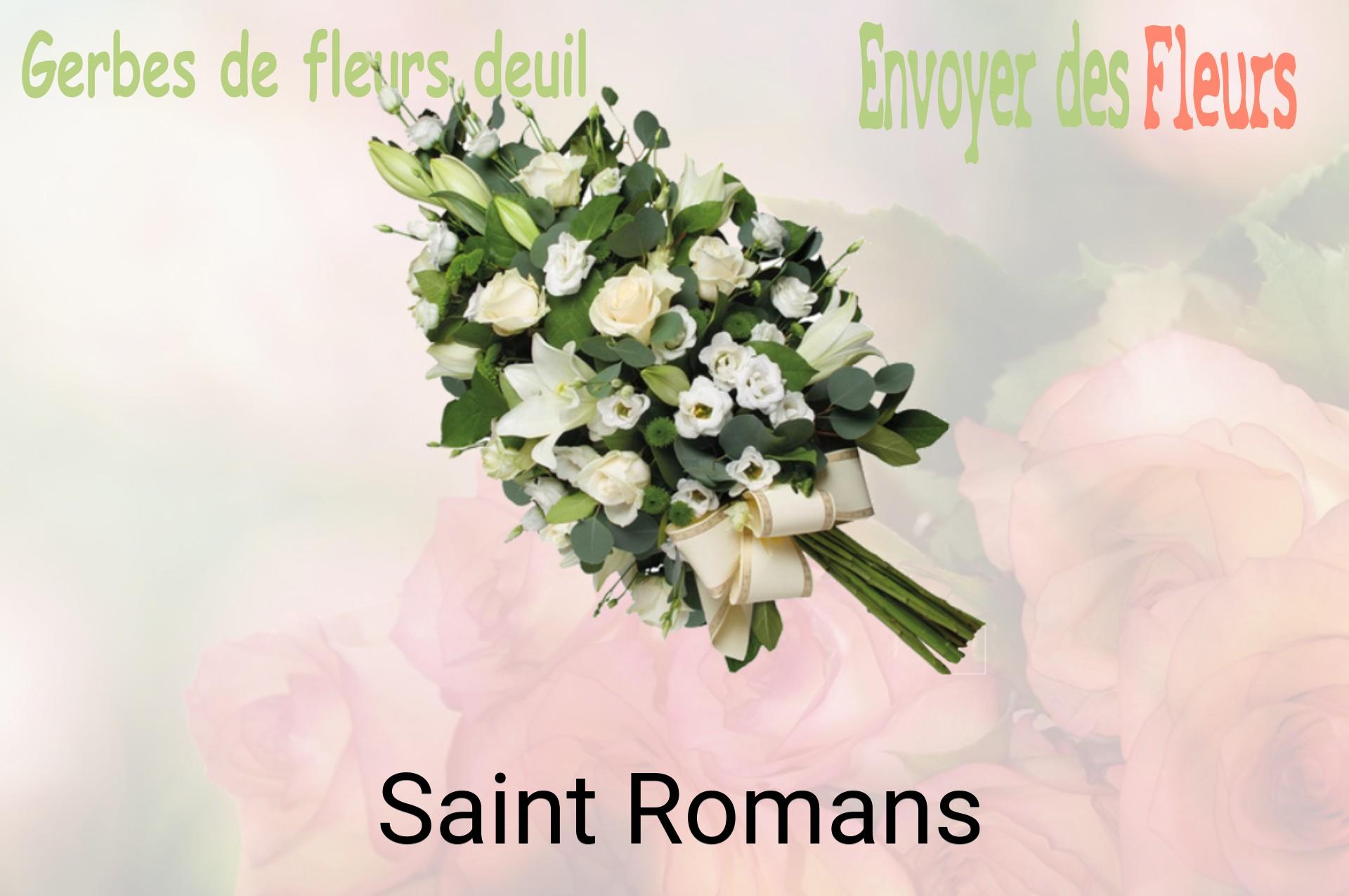 Gerbe de fleurs de deuil livrée à Saint-Romans